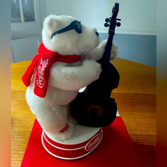 “Coca-Cola” Polar Bear & Bass Musical Keepsake: tap speaker to hear music pic2 - Picture 8 of 8